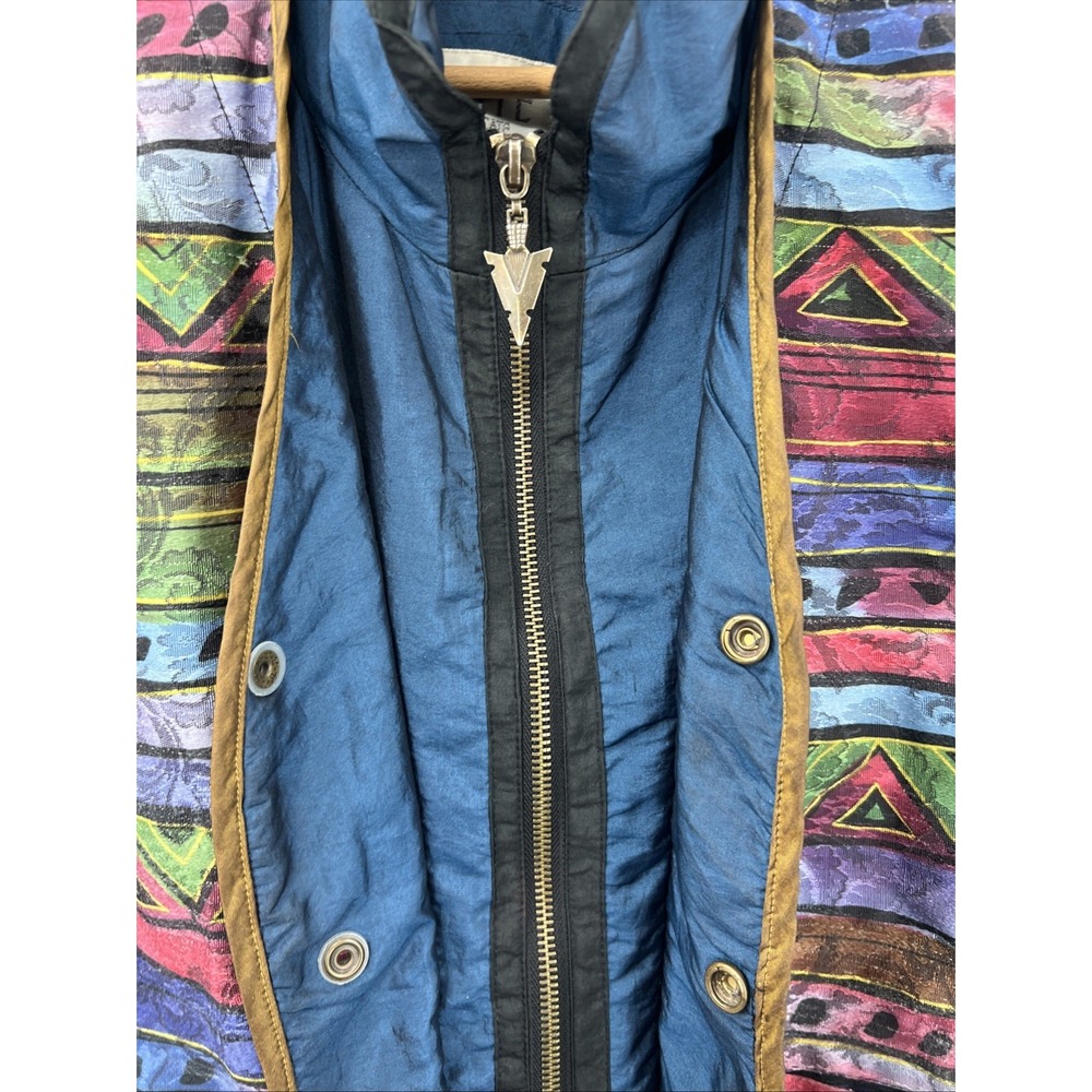 Colorful Patterned Quilted Vest - Multicolor - Picture 3 of 7
